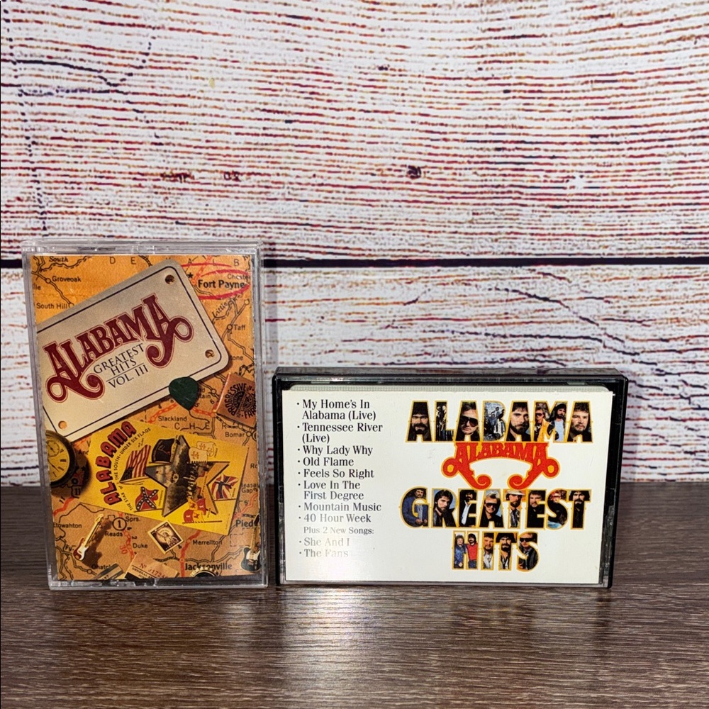 Used Vintage Alabama Greatest Hits & Greatest Hits Vol. IIl Cassettes